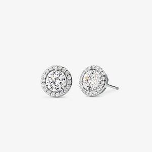 MICHAEL KORS NEW Precious Metal-Plated Sterling Silver Pavé Stud Earrings